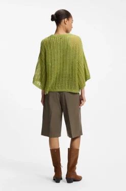 Oversized-fit sweater with open knit
