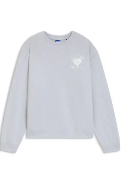 Oversized-fit sweatshirt in cotton terry with logo artwork
