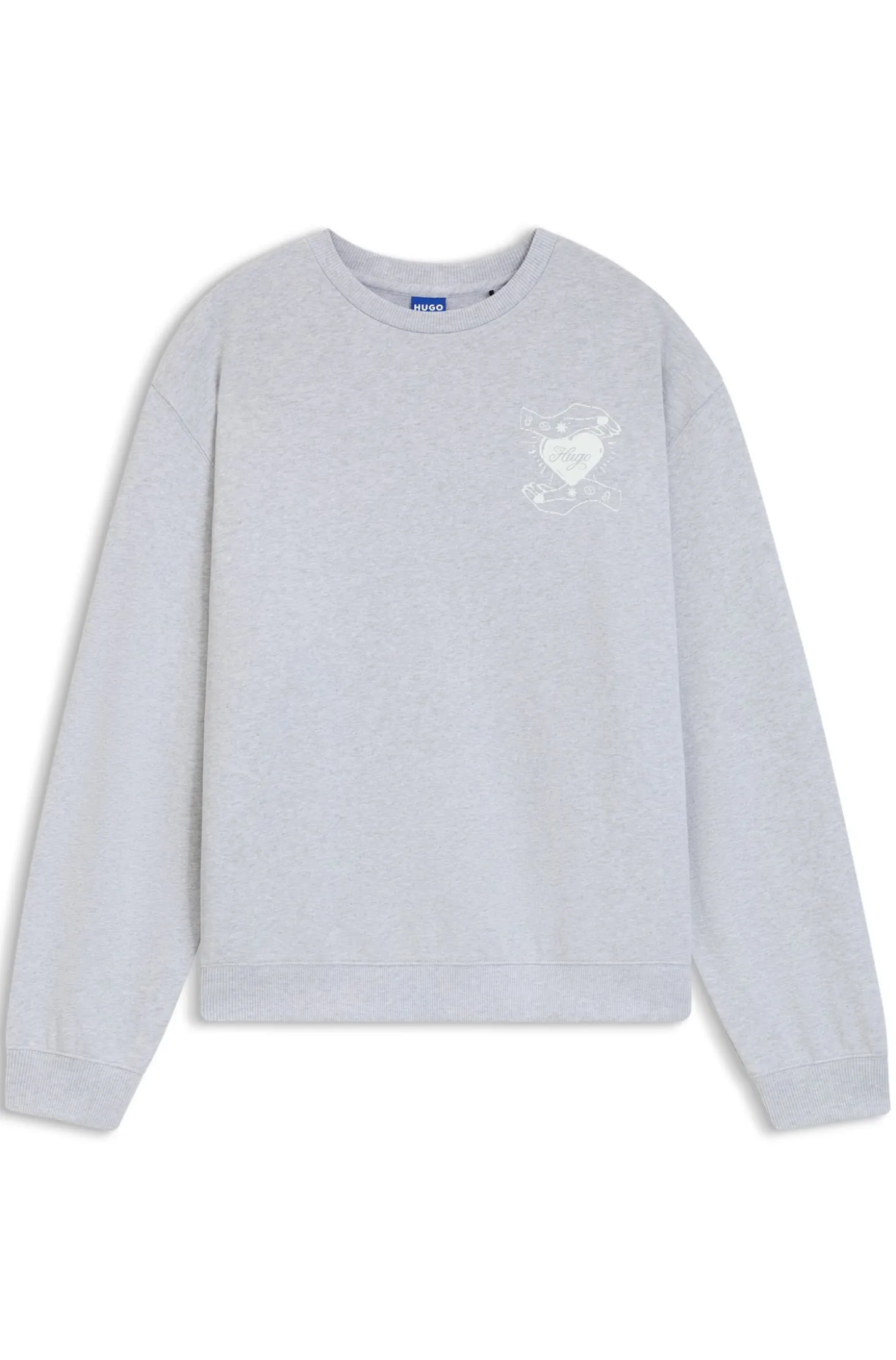 Oversized-fit sweatshirt in cotton terry with logo artwork
