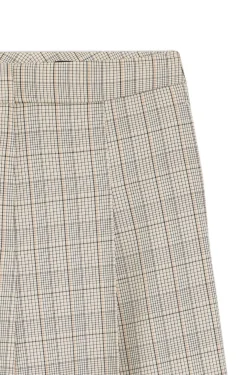Oversized-fit trousers in checked stretch wool