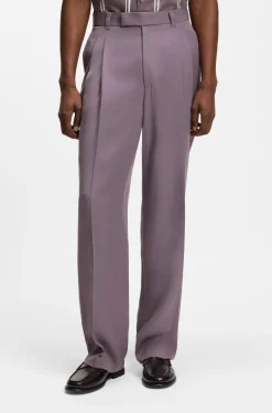 Oversized-fit trousers in draped twill