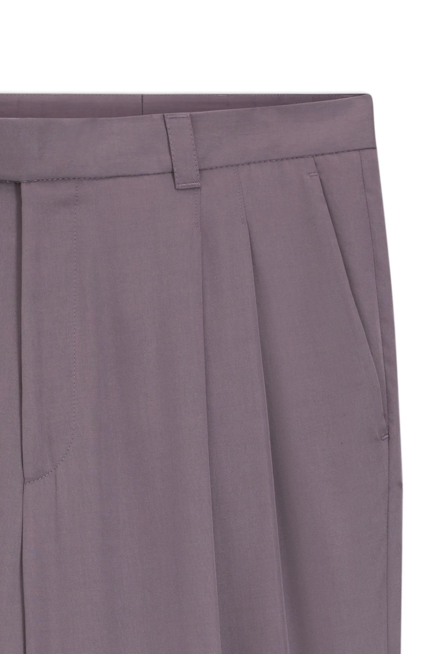 Oversized-fit trousers in draped twill