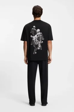 Oversized-fit T-shirt in cotton jersey with graphic artwork