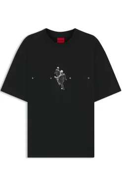 Oversized-fit T-shirt in cotton jersey with graphic artwork