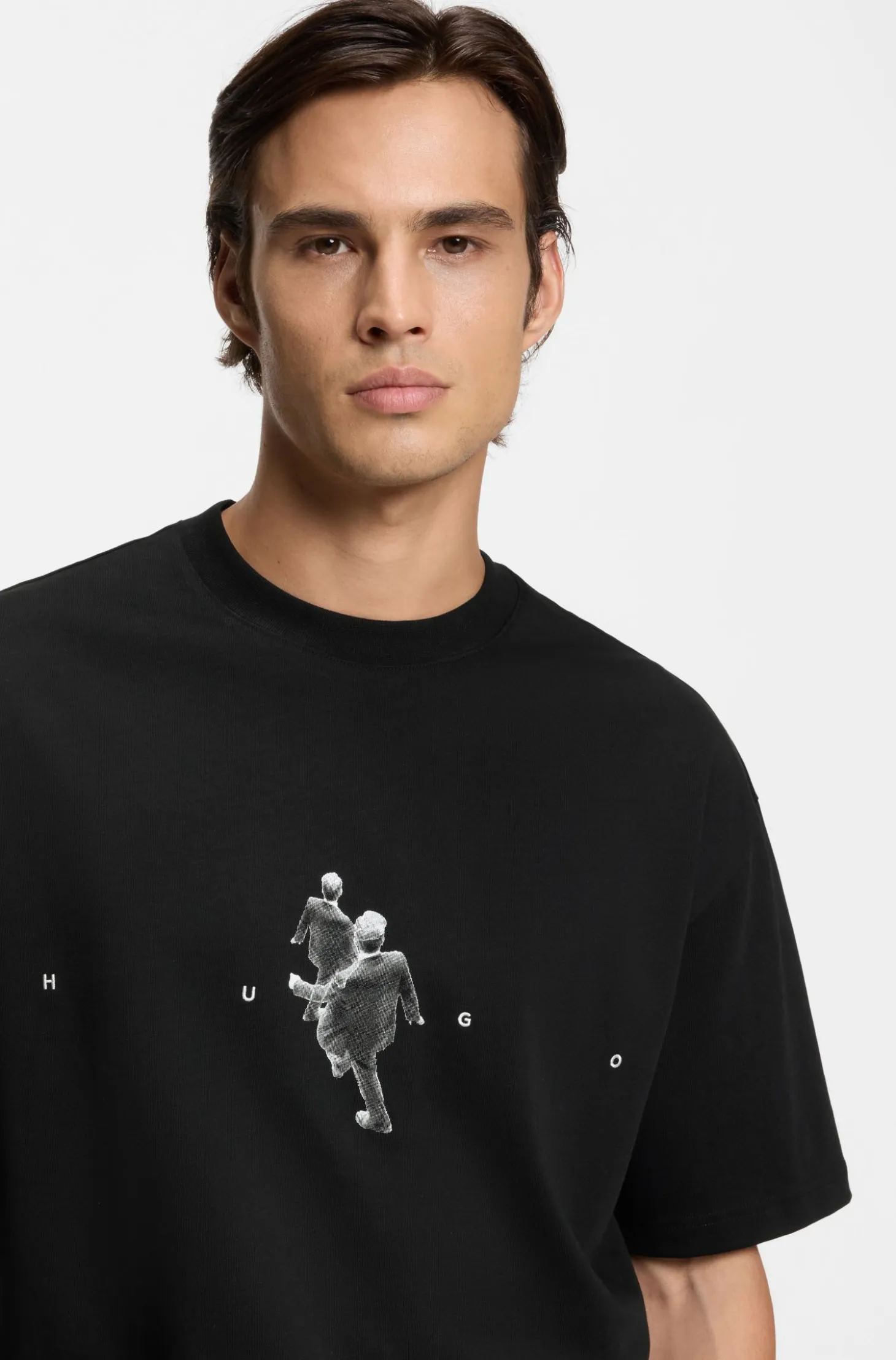 Oversized-fit T-shirt in cotton jersey with graphic artwork