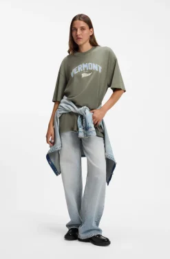 Oversized-fit T-shirt in cotton with graphic print