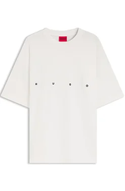 Oversize-fit cotton T-shirt with bold printed logo