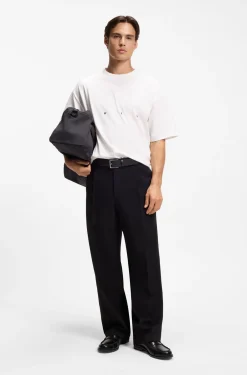 Oversize-fit cotton T-shirt with bold printed logo