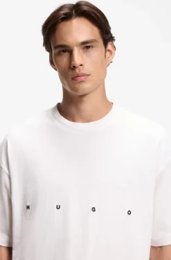Oversize-fit cotton T-shirt with bold printed logo