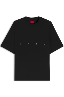 Oversize-fit cotton T-shirt with bold printed logo