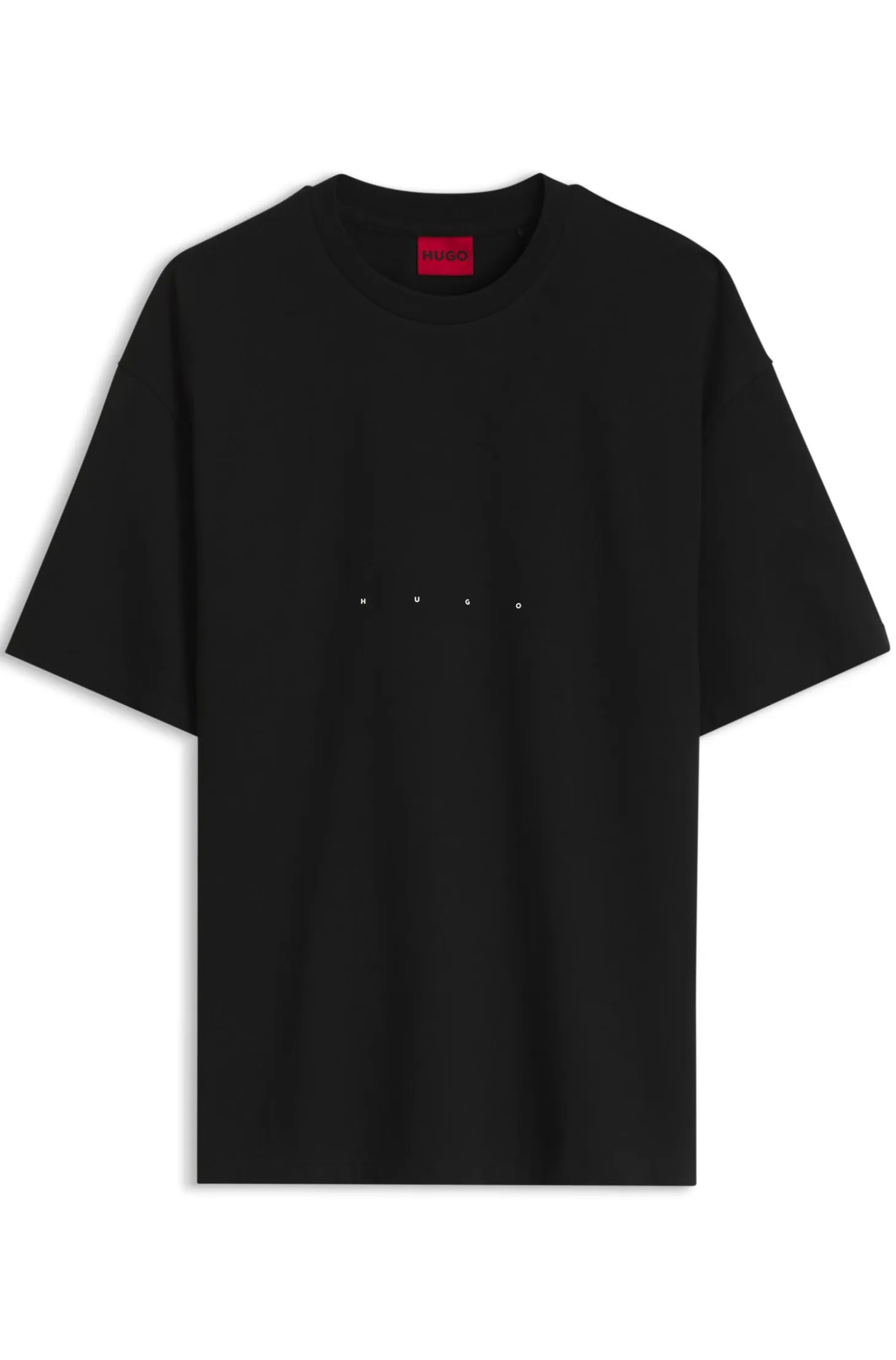 Oversize-fit cotton T-shirt with mixed branding