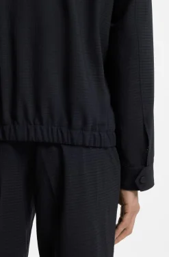 Packable relaxed-fit overshirt in a washable wool blend