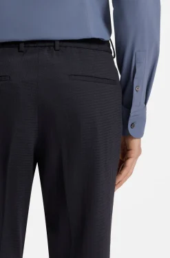 Packable slim-fit trousers in a washable wool blend