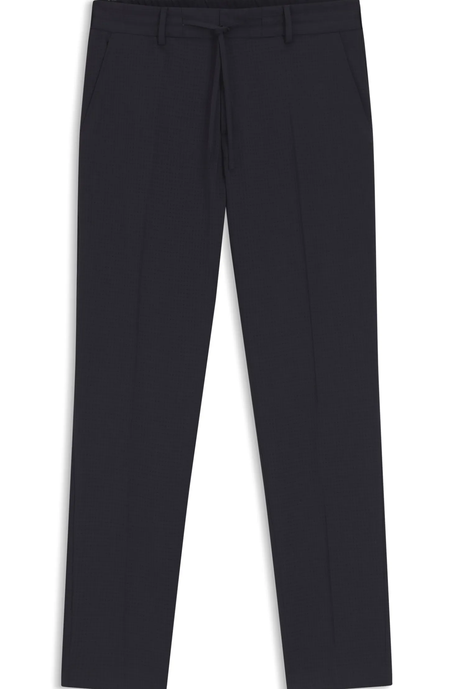 Packable slim-fit trousers in a washable wool blend