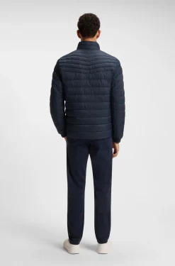 Packable water-repellent padded jacket with logo badge