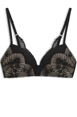 Padded bra in lace and mesh