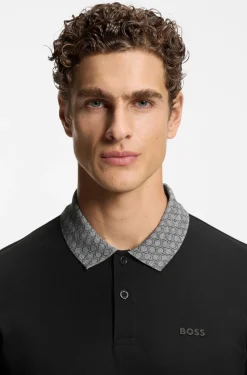 Paddy polo shirt in stretch cotton with moisture management