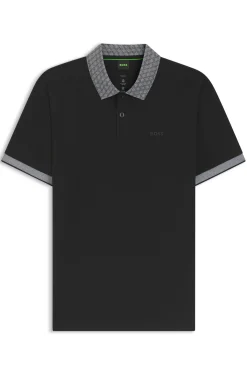 Paddy polo shirt in stretch cotton with moisture management