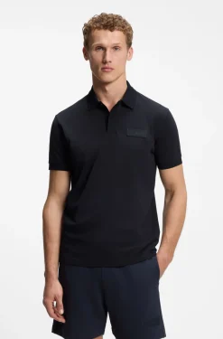Paddy polo shirt with structured logo patch