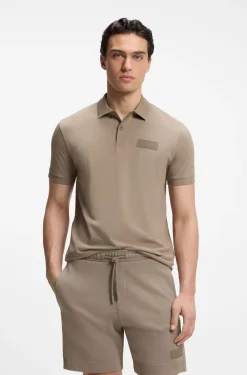 Paddy polo shirt with structured logo patch