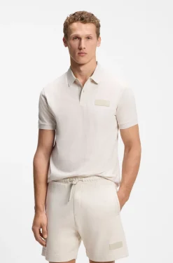 Paddy polo shirt with structured logo patch