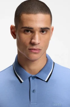 Paddy slim-fit polo shirt in interlock cotton