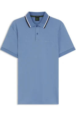 Paddy slim-fit polo shirt in interlock cotton