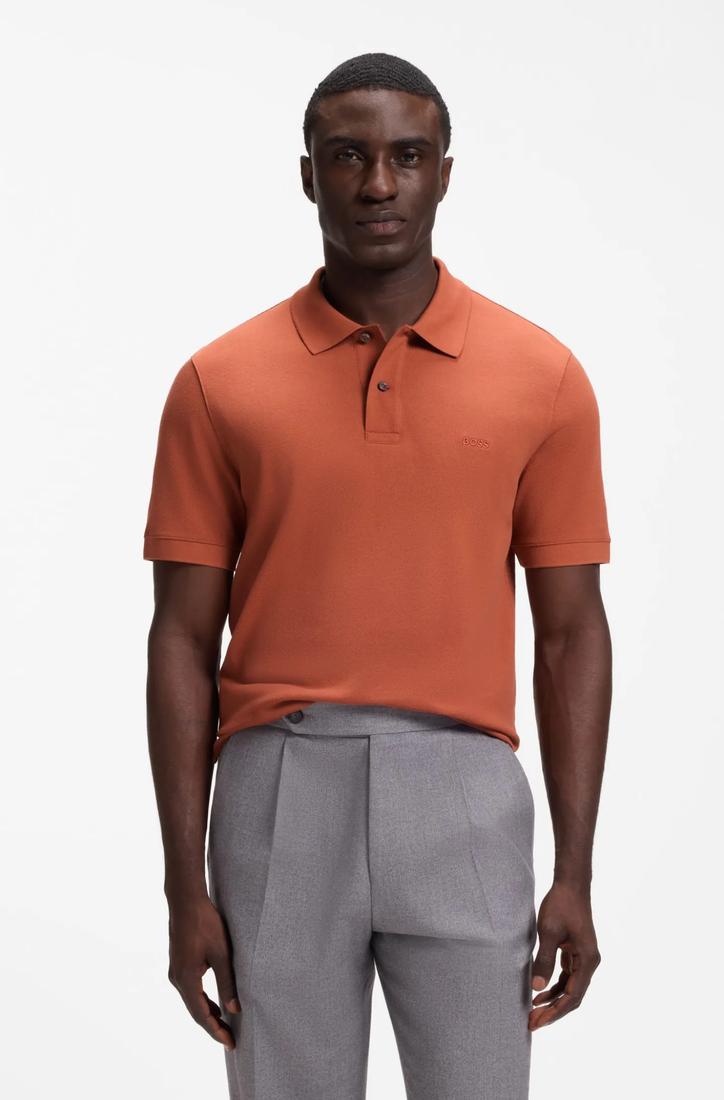Pallas polo shirt in cotton piqué with embroidered logo