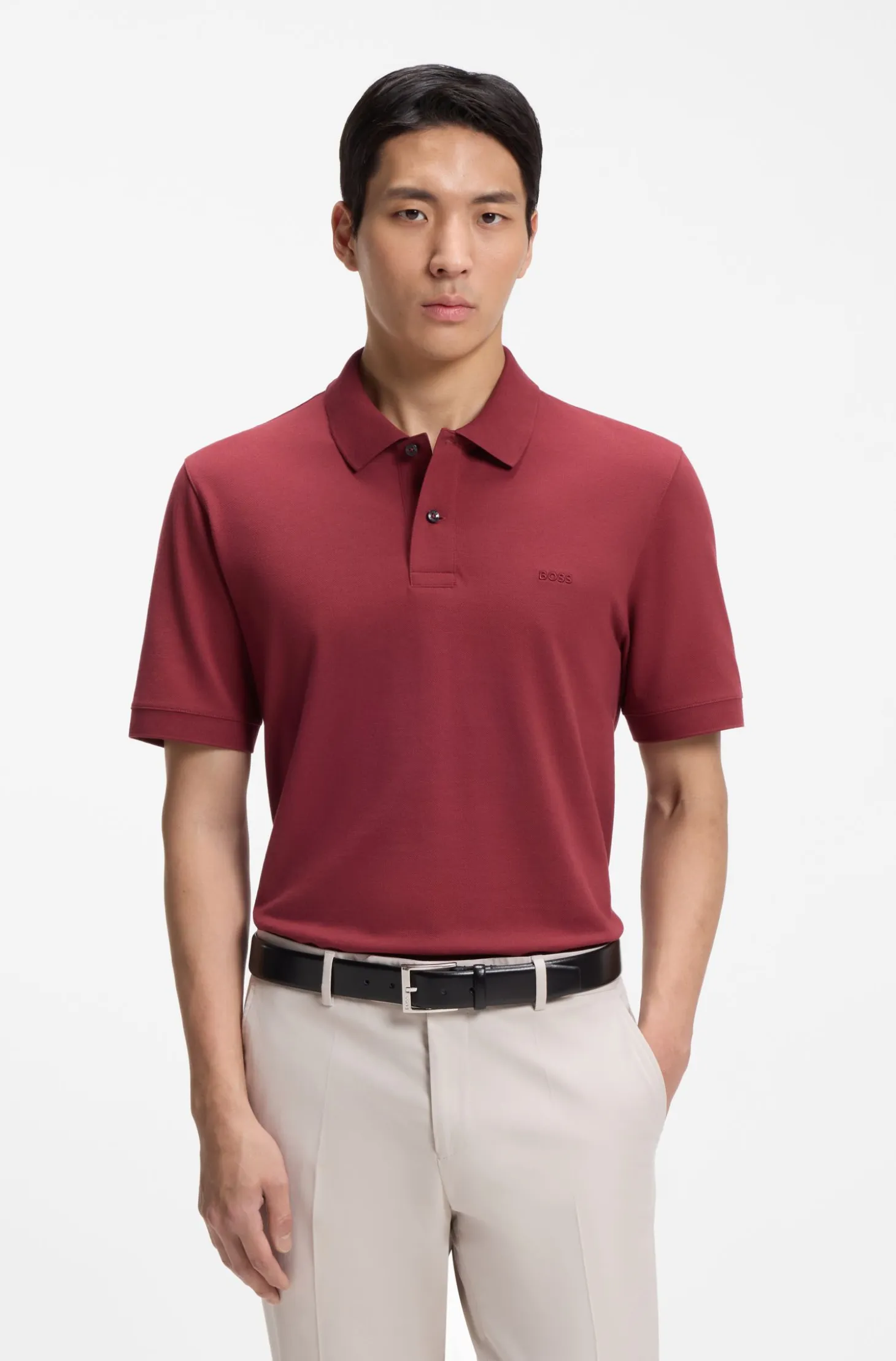 Pallas polo shirt in cotton piqué with embroidered logo