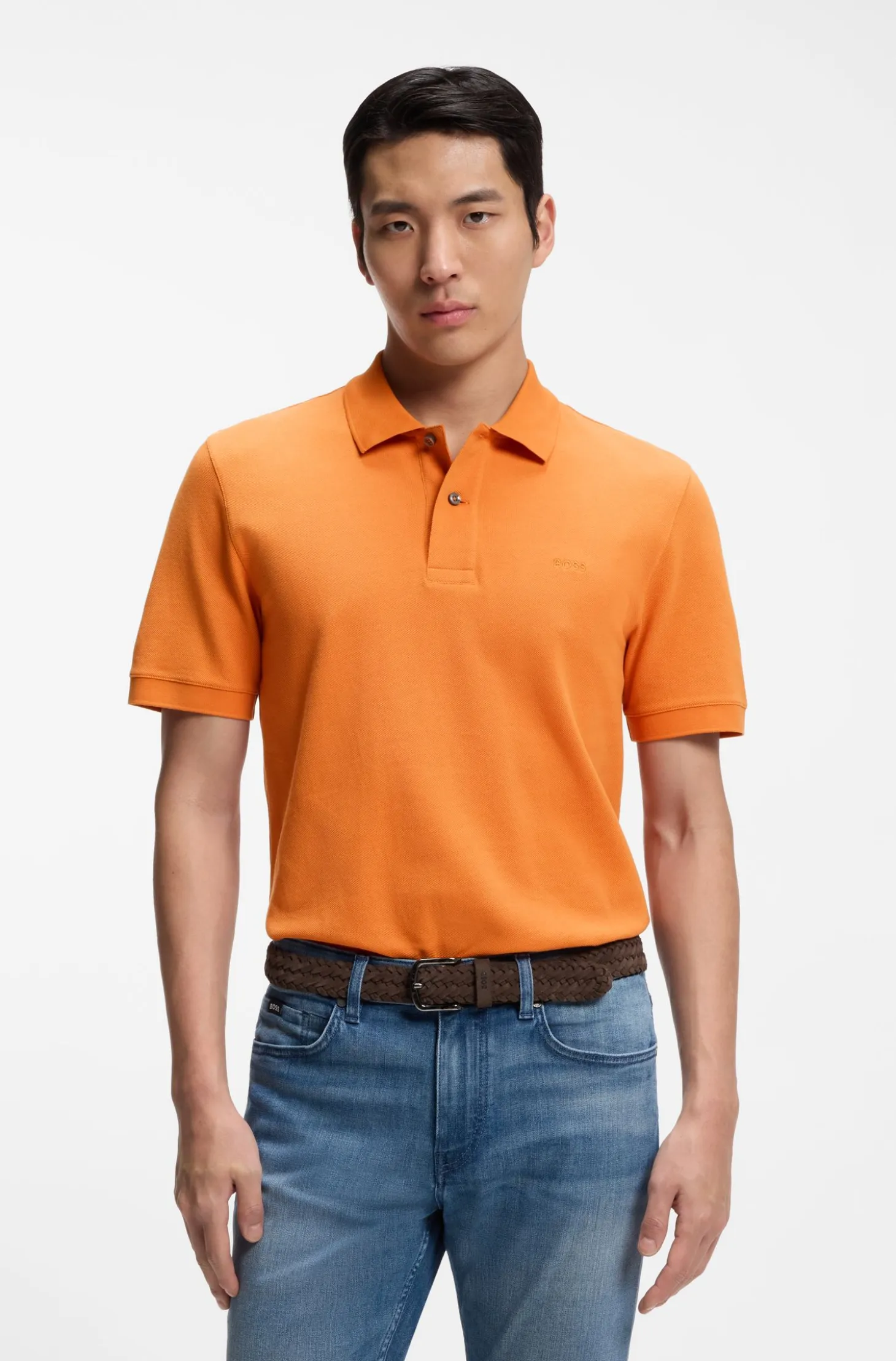 Pallas polo shirt in cotton piqué with embroidered logo