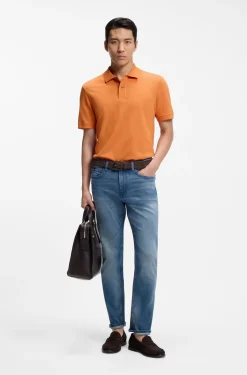 Pallas polo shirt in cotton piqué with embroidered logo