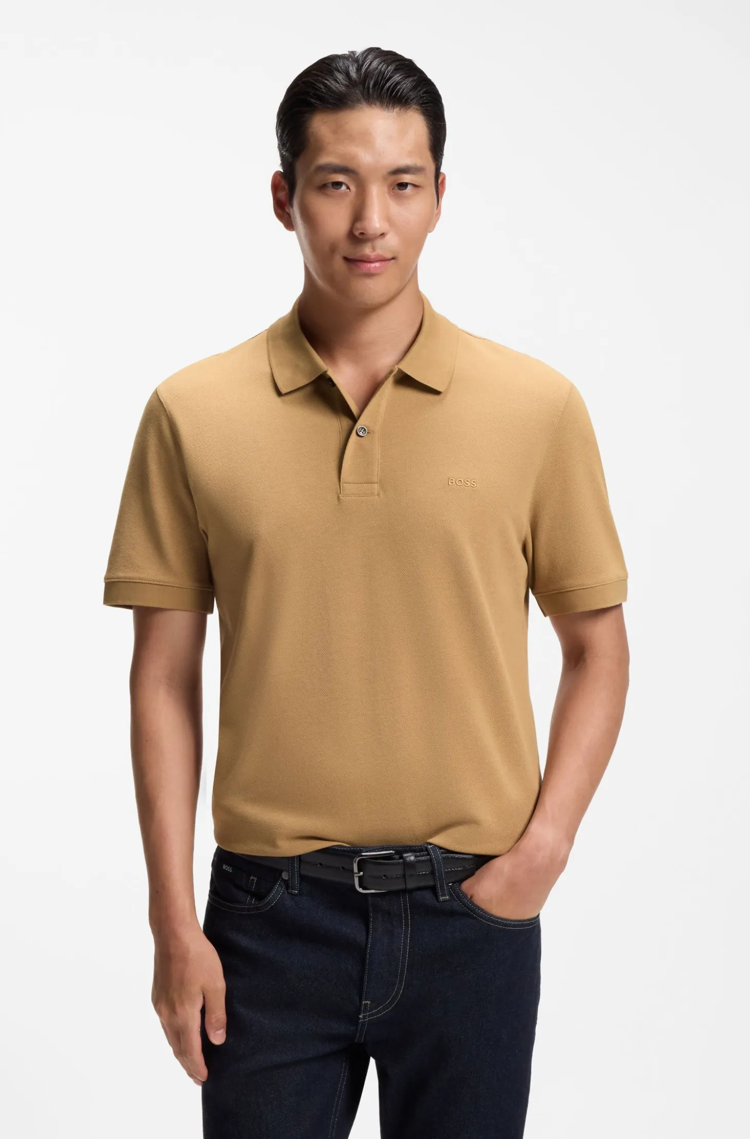 Pallas polo shirt in cotton piqué with embroidered logo