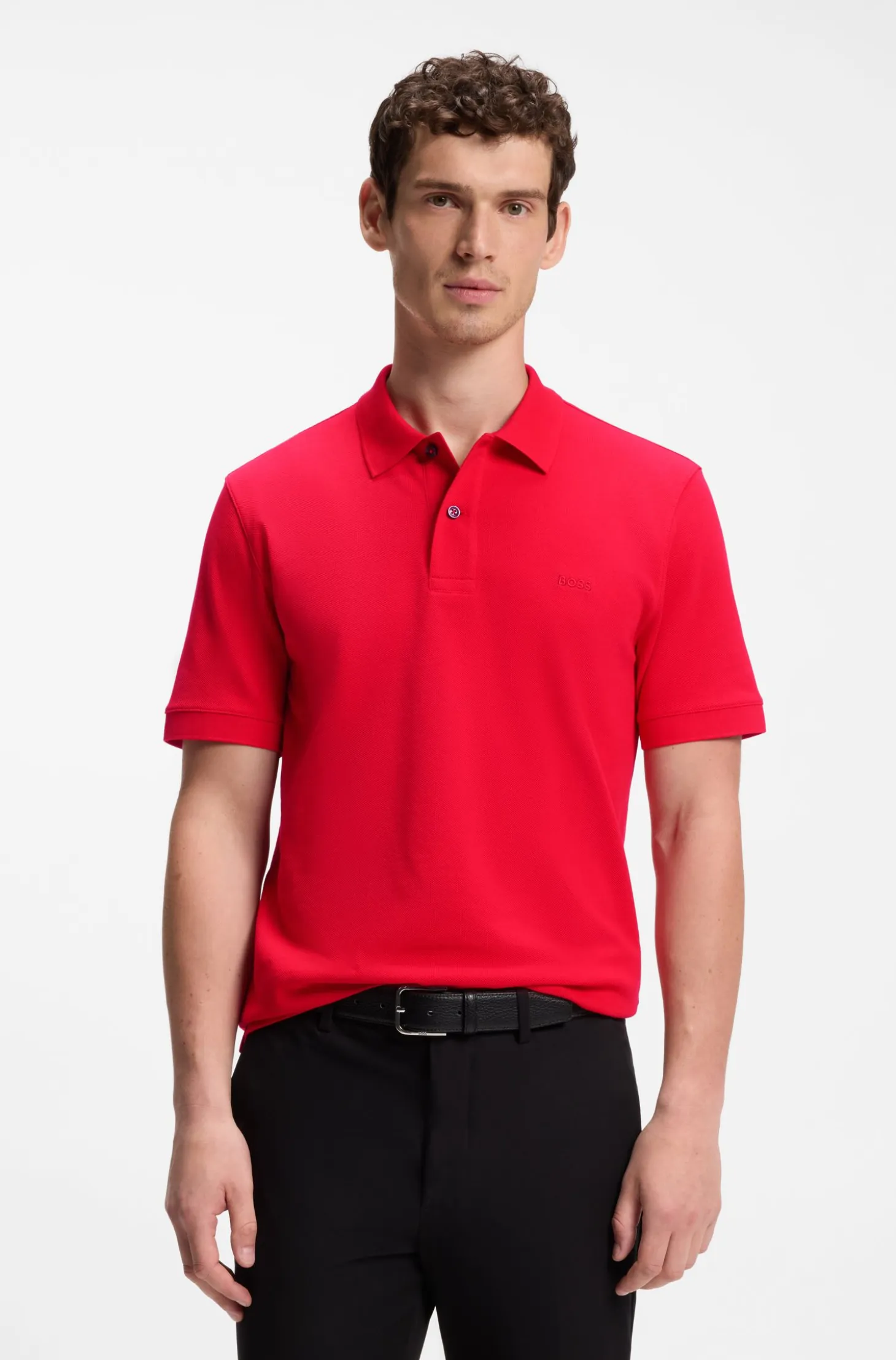 Pallas polo shirt in cotton piqué with embroidered logo