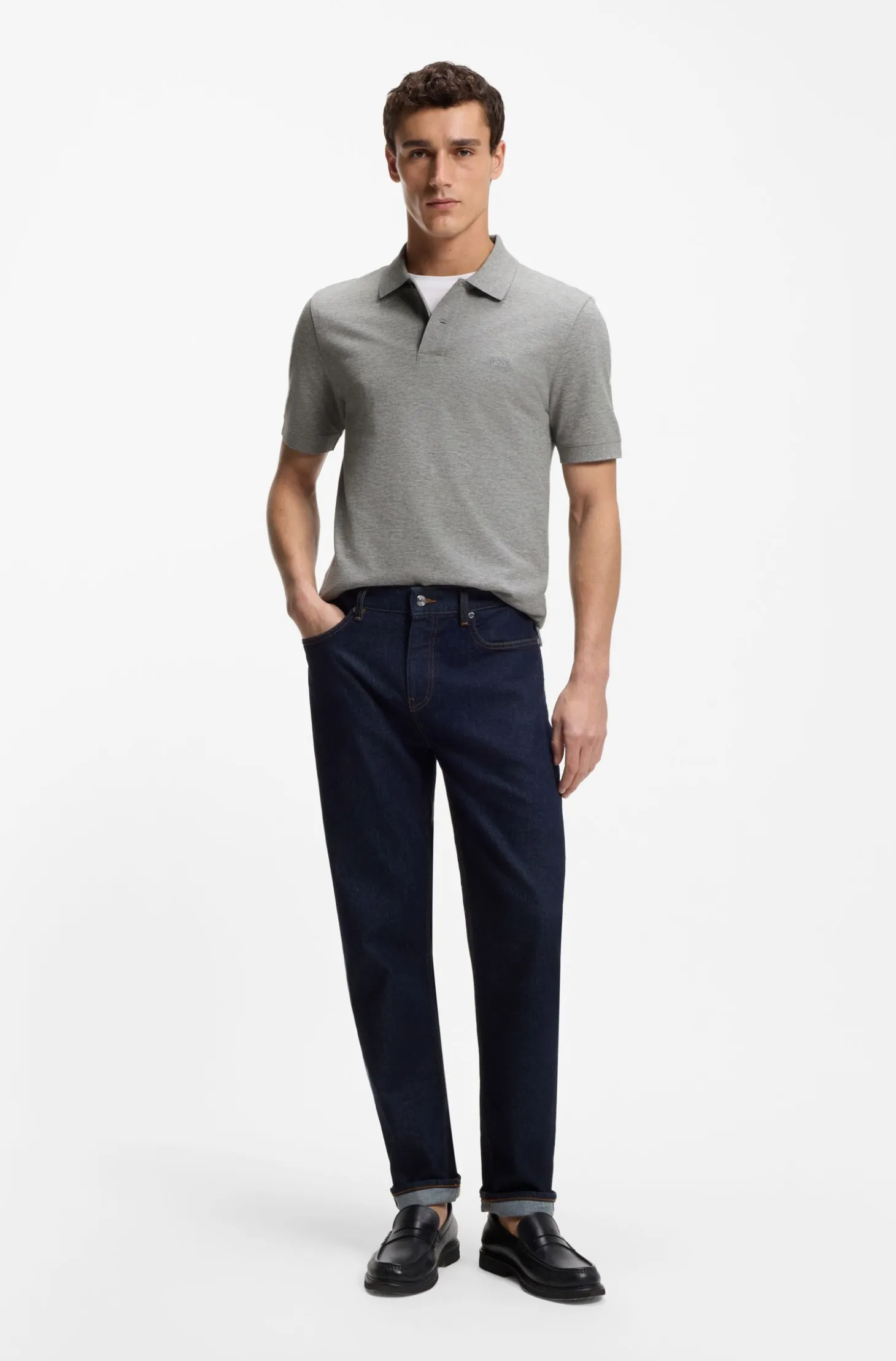 Pallas polo shirt in cotton piqué with embroidered logo