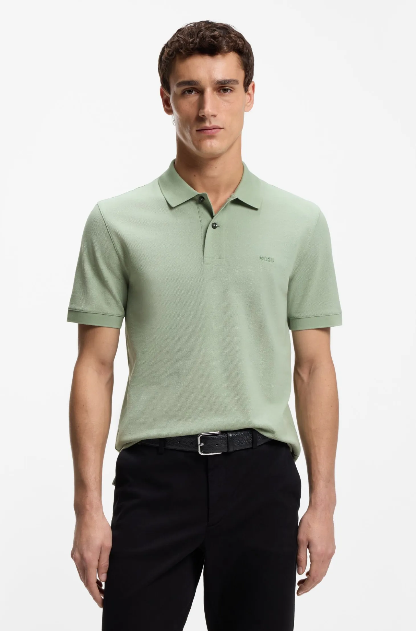 Pallas polo shirt in cotton piqué with embroidered logo