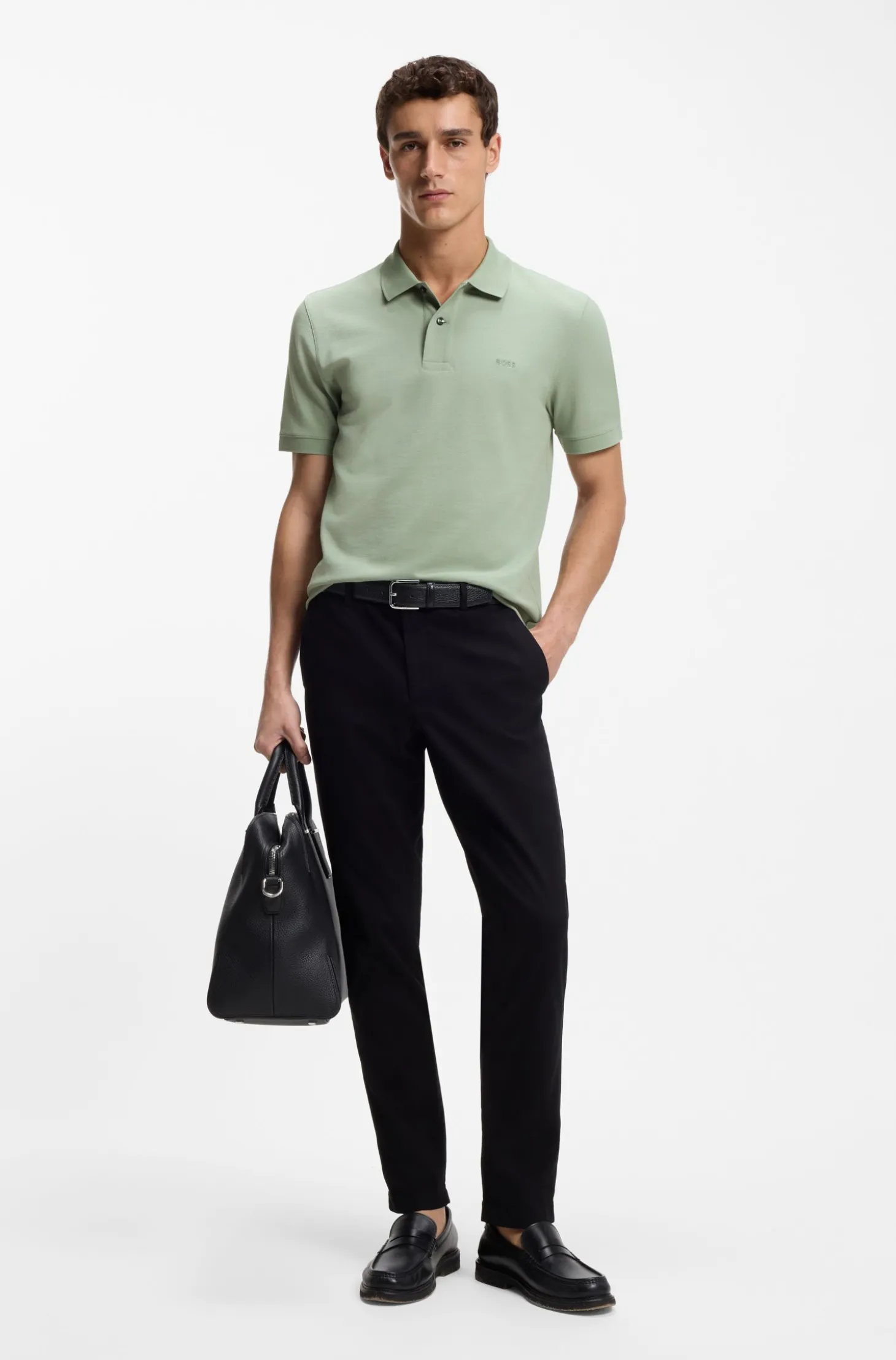 Pallas polo shirt in cotton piqué with embroidered logo