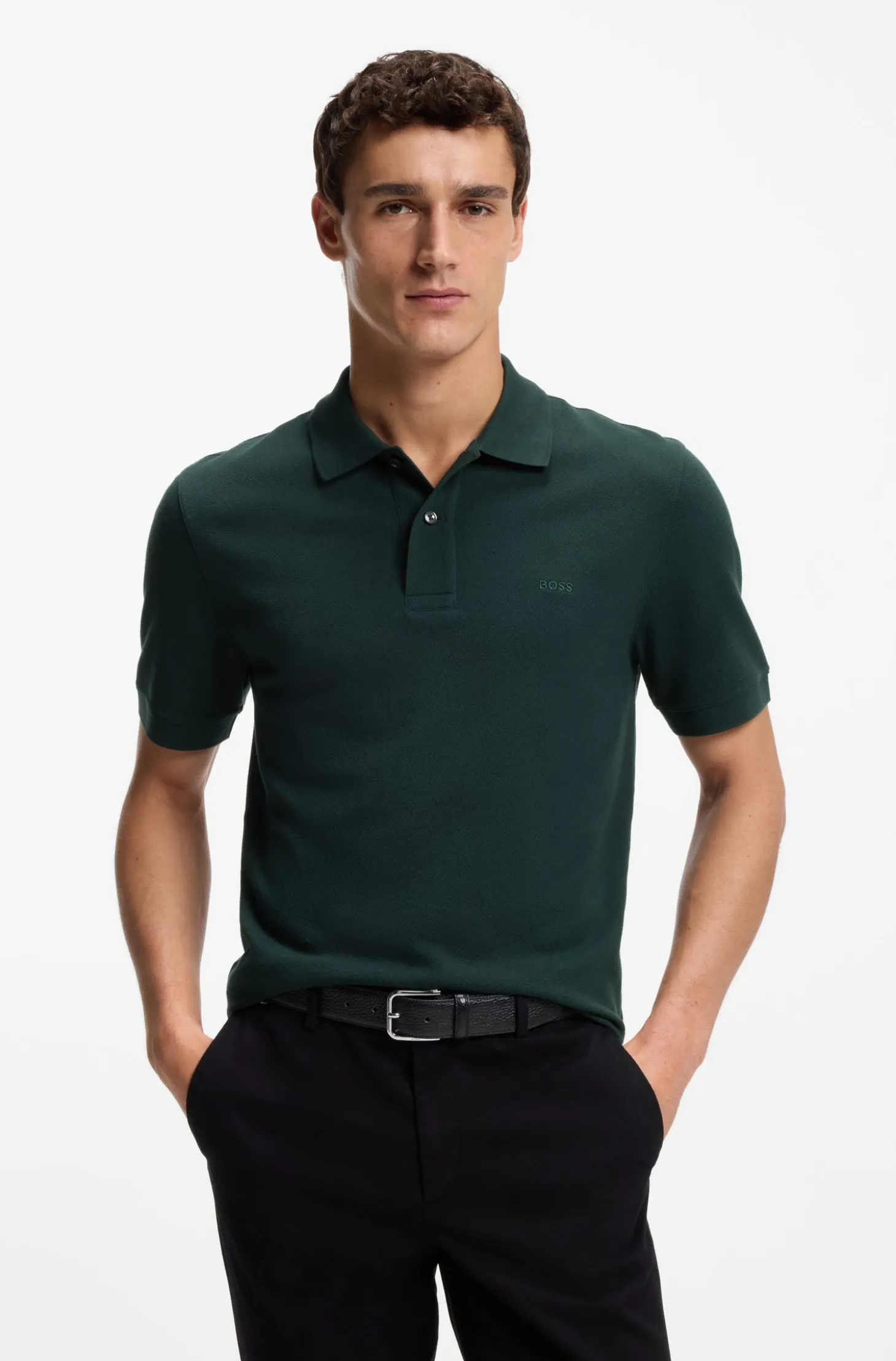 Pallas polo shirt in cotton piqué with embroidered logo