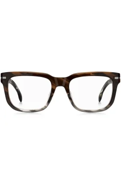 Patterned-acetate optical frames with temple logo