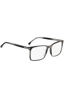 Patterned-acetate optical frames with silver-tone trims