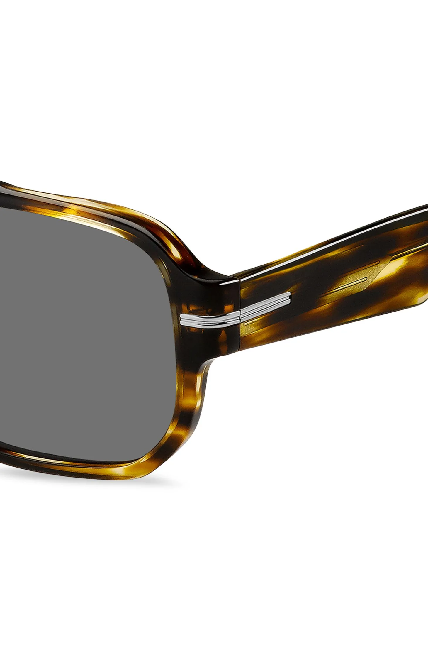 Patterned-acetate sunglasses with silver-tone details