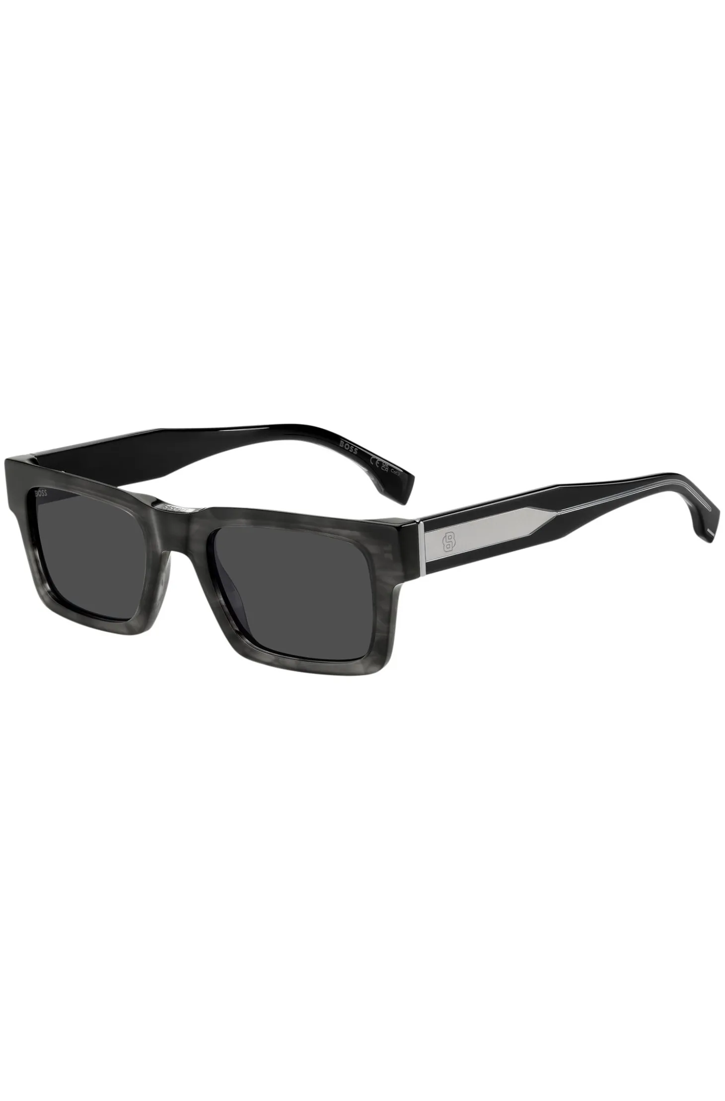 Patterned-acetate sunglasses with Double B monogram