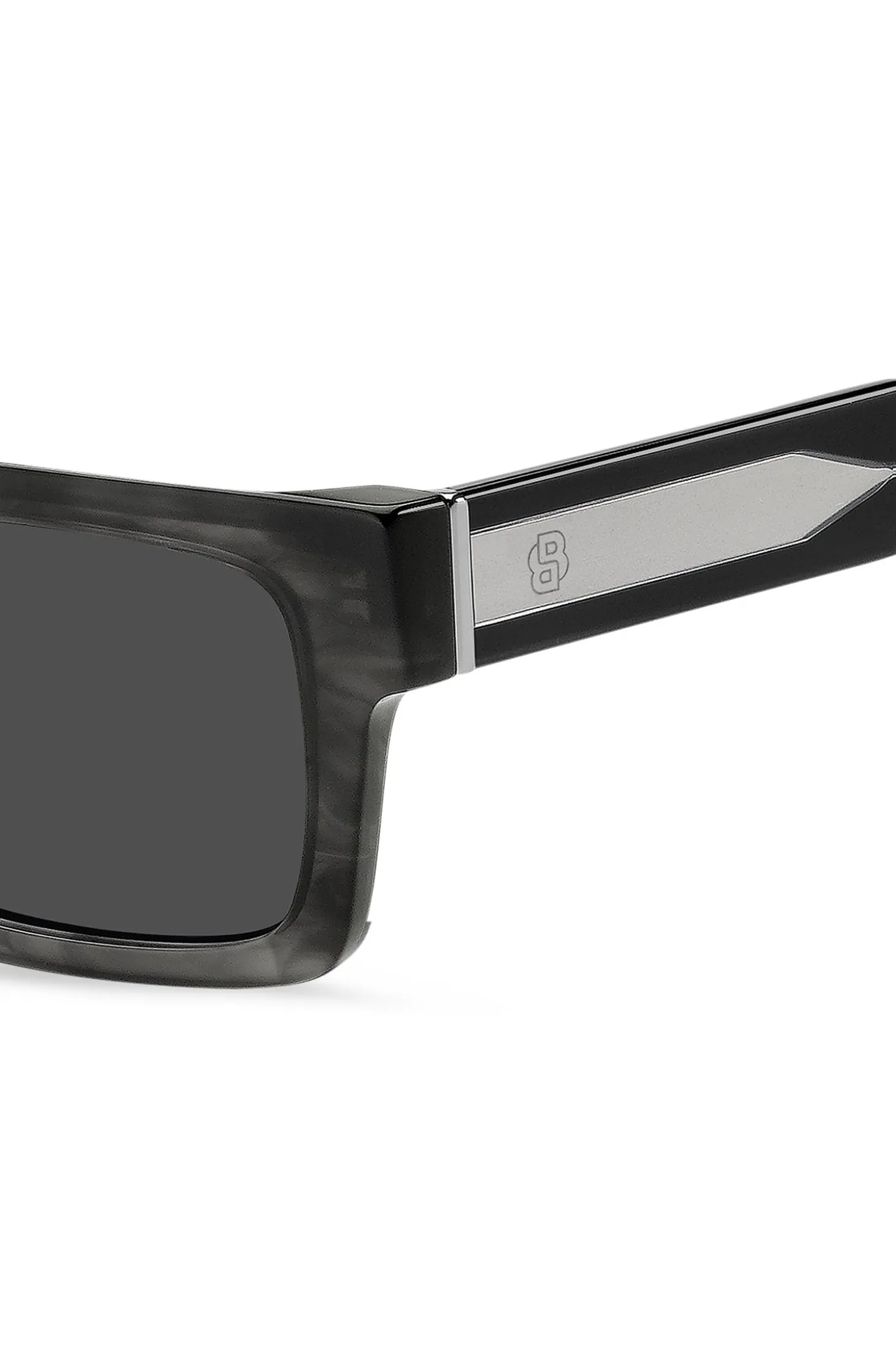 Patterned-acetate sunglasses with Double B monogram