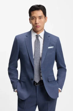 Patterned tie in cotton and wool