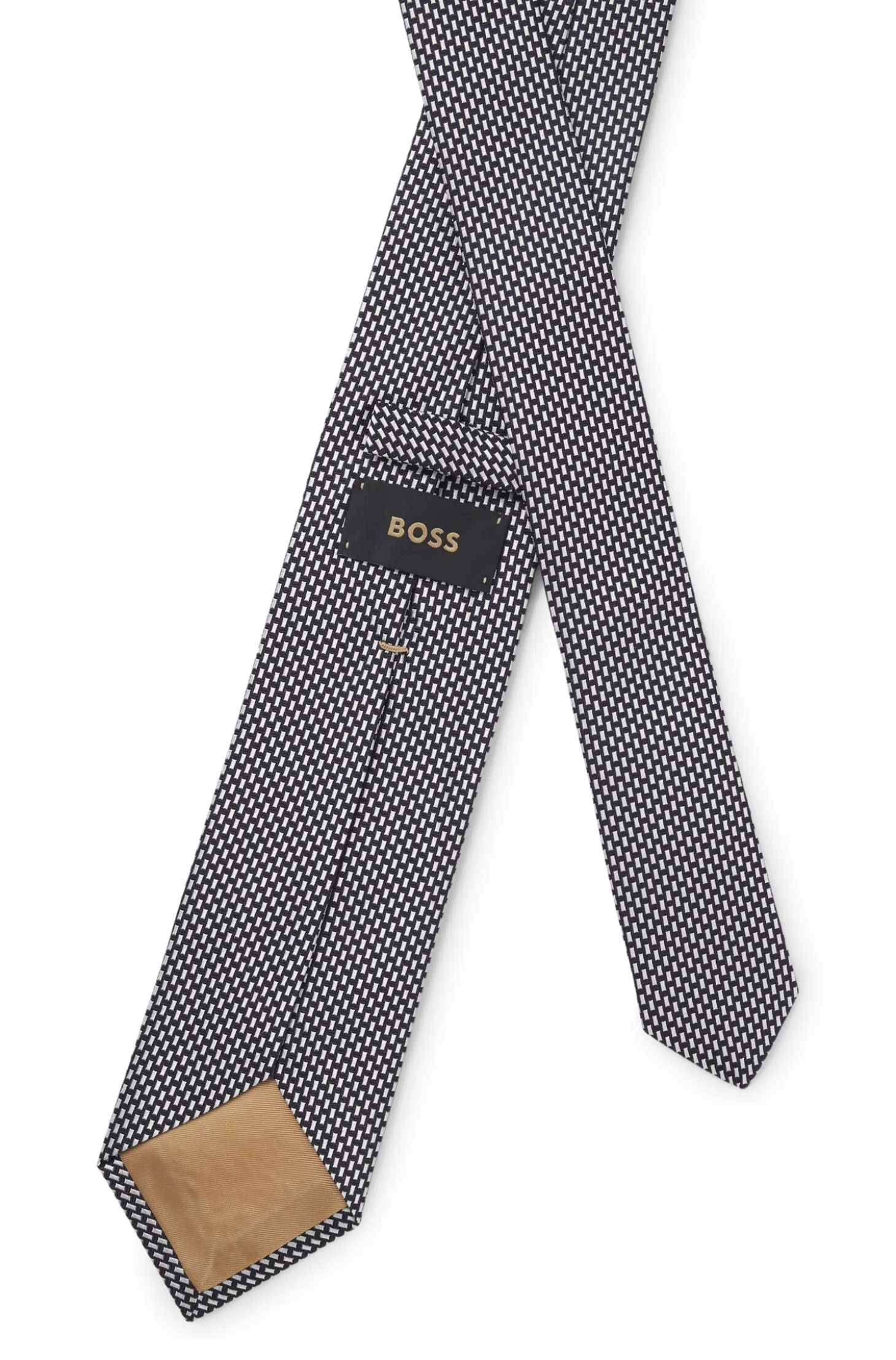 Patterned tie in Italian-made silk