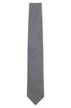 Patterned tie in Italian-made silk