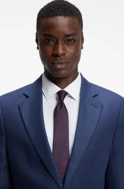 Patterned tie in silk jacquard