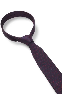 Patterned tie in silk jacquard