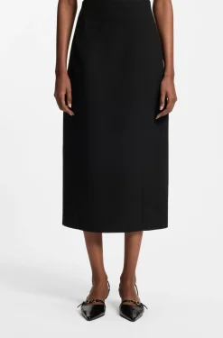 Pencil skirt in stretch twill