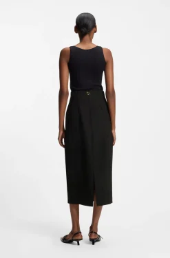 Pencil skirt in stretch twill