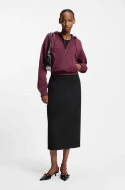 Pencil skirt in stretch twill